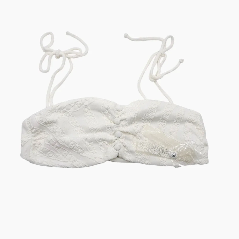 Devon Windsor Rylie Top Reign Bottom Bikini Set White‎ Zebra XL NWT